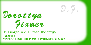 dorottya fixmer business card